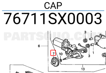 Honda 76711SX0003 CAP