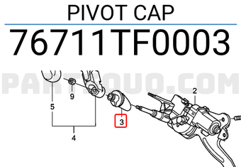 Honda 76711TF0003 PIVOT CAP