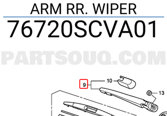 Honda 76720SCVA01 ARM RR. WIPER