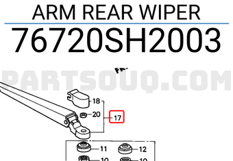 Honda 76720SH2003 ARM REAR WIPER