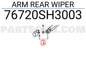 Honda 76720SH3003 ARM REAR WIPER