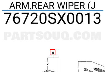 Honda 76720SX0013 ARM,REAR WIPER (J