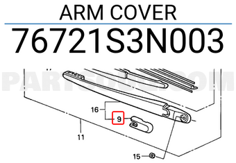 Honda 76721S3N003 ARM COVER
