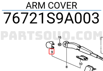 Honda 76721S9A003 ARM COVER