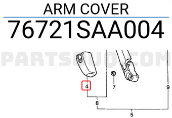 Honda 76721SAA004 ARM COVER