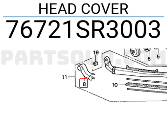 Honda 76721SR3003 HEAD COVER
