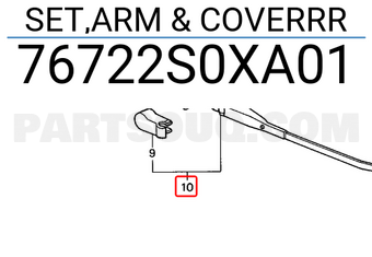 Honda 76722S0XA01 SET,ARM & COVERRR