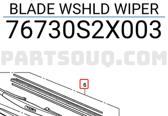 Honda 76730S2X003 BLADE WSHLD WIPER