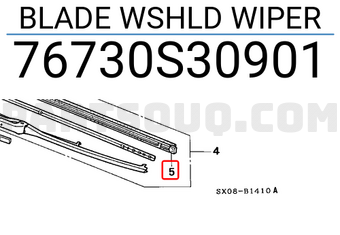 Honda 76730S30901 BLADE WSHLD WIPER