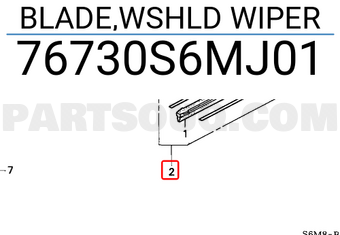 Honda 76730S6MJ01 BLADE,WSHLD WIPER