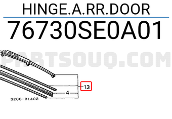 Honda 76730SE0A01 HINGE.A.RR.DOOR