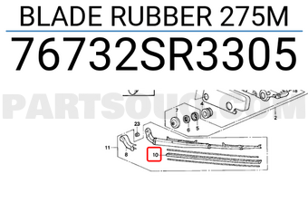 Honda 76732SR3305 BLADE RUBBER 275M