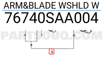 Honda 76740SAA004 ARM&BLADE WSHLD W