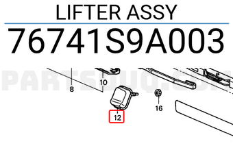 Honda 76741S9A003 LIFTER ASSY