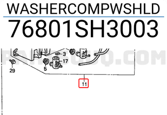 Honda 76801SH3003 WASHERCOMPWSHLD