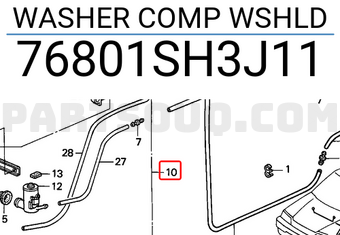 Honda 76801SH3J11 WASHER COMP WSHLD