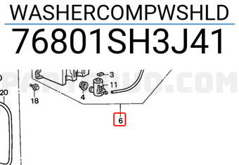 Honda 76801SH3J41 WASHERCOMPWSHLD