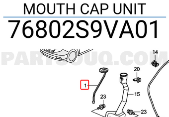 Honda 76802S9VA01 MOUTH CAP UNIT