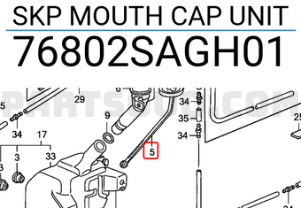 Honda 76802SAGH01 skp MOUTH CAP UNIT