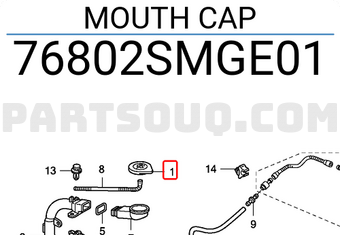 Honda 76802SMGE01 MOUTH CAP