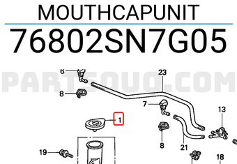 Honda 76802SN7G05 MOUTHCAPUNIT