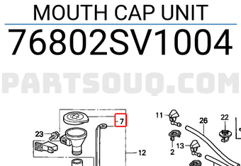Honda 76802SV1004 MOUTH CAP UNIT