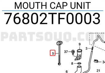 Honda 76802TF0003 MOUTH CAP UNIT