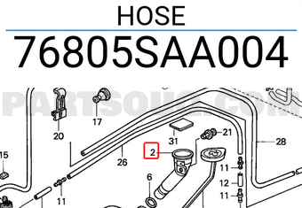 Honda 76805SAA004 HOSE