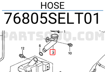 Honda 76805SELT01 HOSE