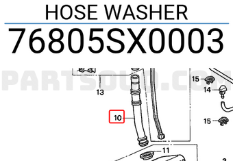 Honda 76805SX0003 HOSE WASHER