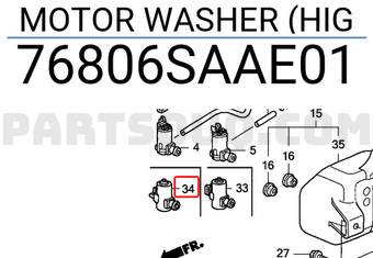 Honda 76806SAAE01 MOTOR WASHER (HIG