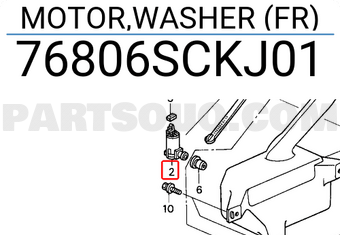 Honda 76806SCKJ01 MOTOR,WASHER (FR)