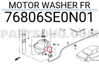 Honda 76806SE0N01 MOTOR WASHER FR