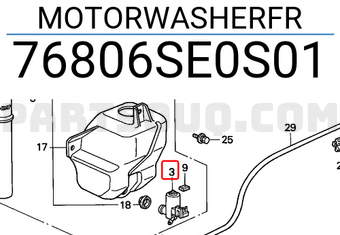 Honda 76806SE0S01 MOTORWASHERFR
