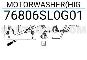 Honda 76806SL0G01 MOTORWASHER(HIG