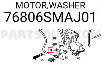 Honda 76806SMAJ01 MOTOR,WASHER