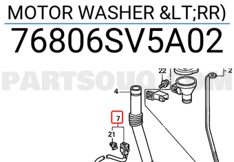 Honda 76806SV5A02 MOTOR WASHER <RR)