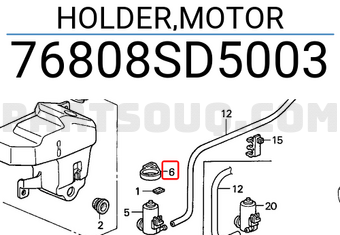 Honda 76808SD5003 HOLDER,MOTOR