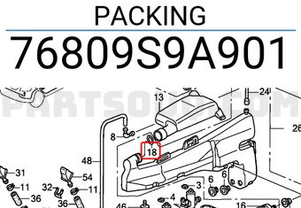Honda 76809S9A901 PACKING