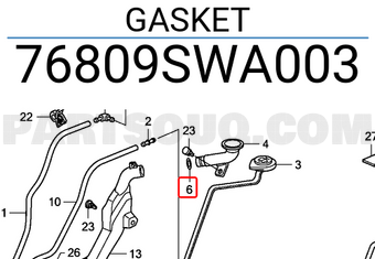 Honda 76809SWA003 GASKET