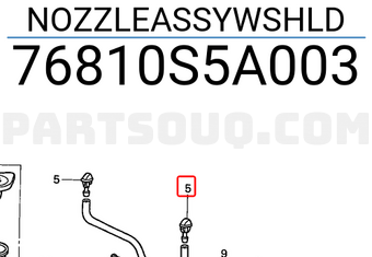 Honda 76810S5A003 NOZZLEASSYWSHLD