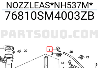 Honda 76810SM4003ZB NOZZLEAS*NH537M*
