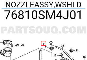 Honda 76810SM4J01 NOZZLEASSY,WSHLD