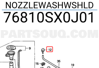 Honda 76810SX0J01 NOZZLEWASHWSHLD