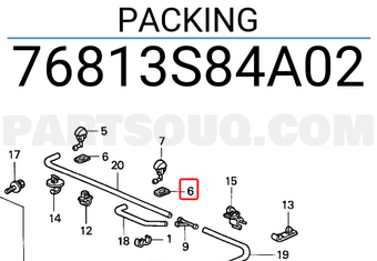 Honda 76813S84A02 PACKING