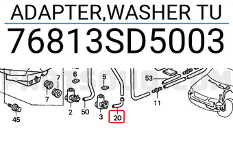 Honda 76813SD5003 ADAPTER,WASHER TU
