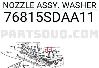 Honda 76815SDAA11 NOZZLE ASSY. WASHER