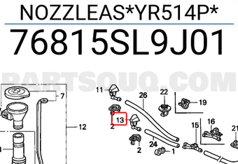 Honda 76815SL9J01 NOZZLEAS*YR514P*