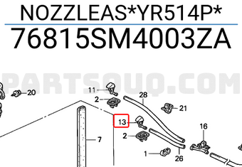 Honda 76815SM4003ZA NOZZLEAS*YR514P*