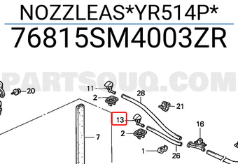 Honda 76815SM4003ZR NOZZLEAS*YR514P*